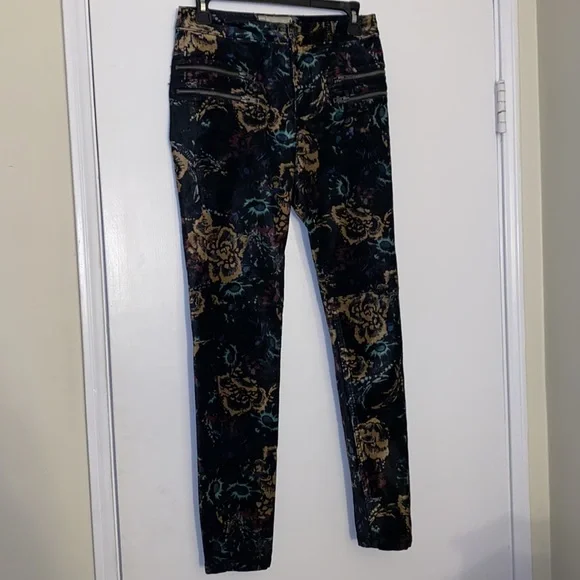 Free People Lennon Floral Velvet Skinny Pants - Picture 4 of 9